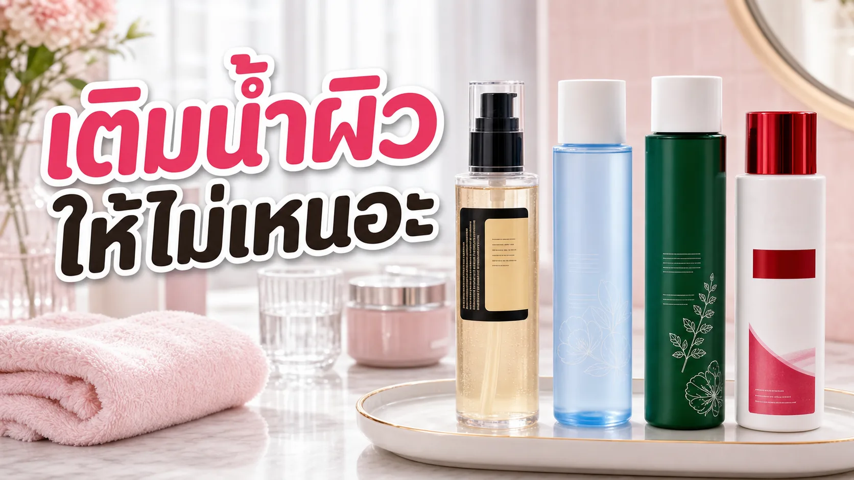โทนเนอร์และเอสเซนส์สำหรับผิวขาดน้ำ เลือกให้เข้ากับมอยส์เจอร์ไรเซอร์
