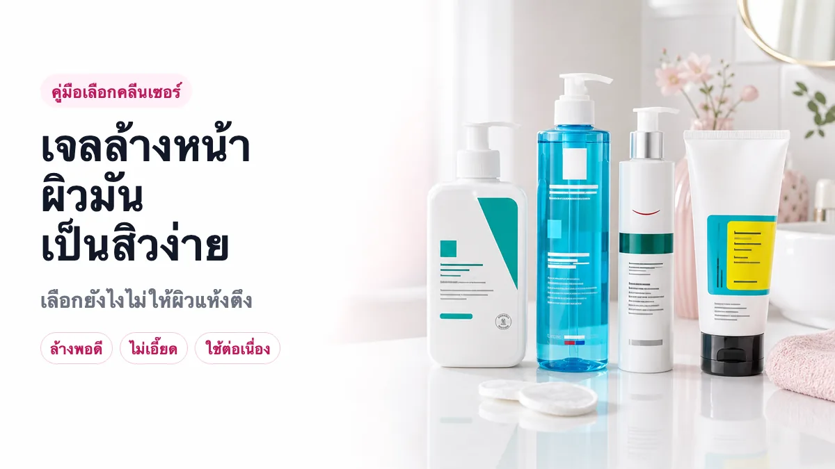 4 เจลล้างหน้าสำหรับผิวมันเป็นสิวง่าย 2026