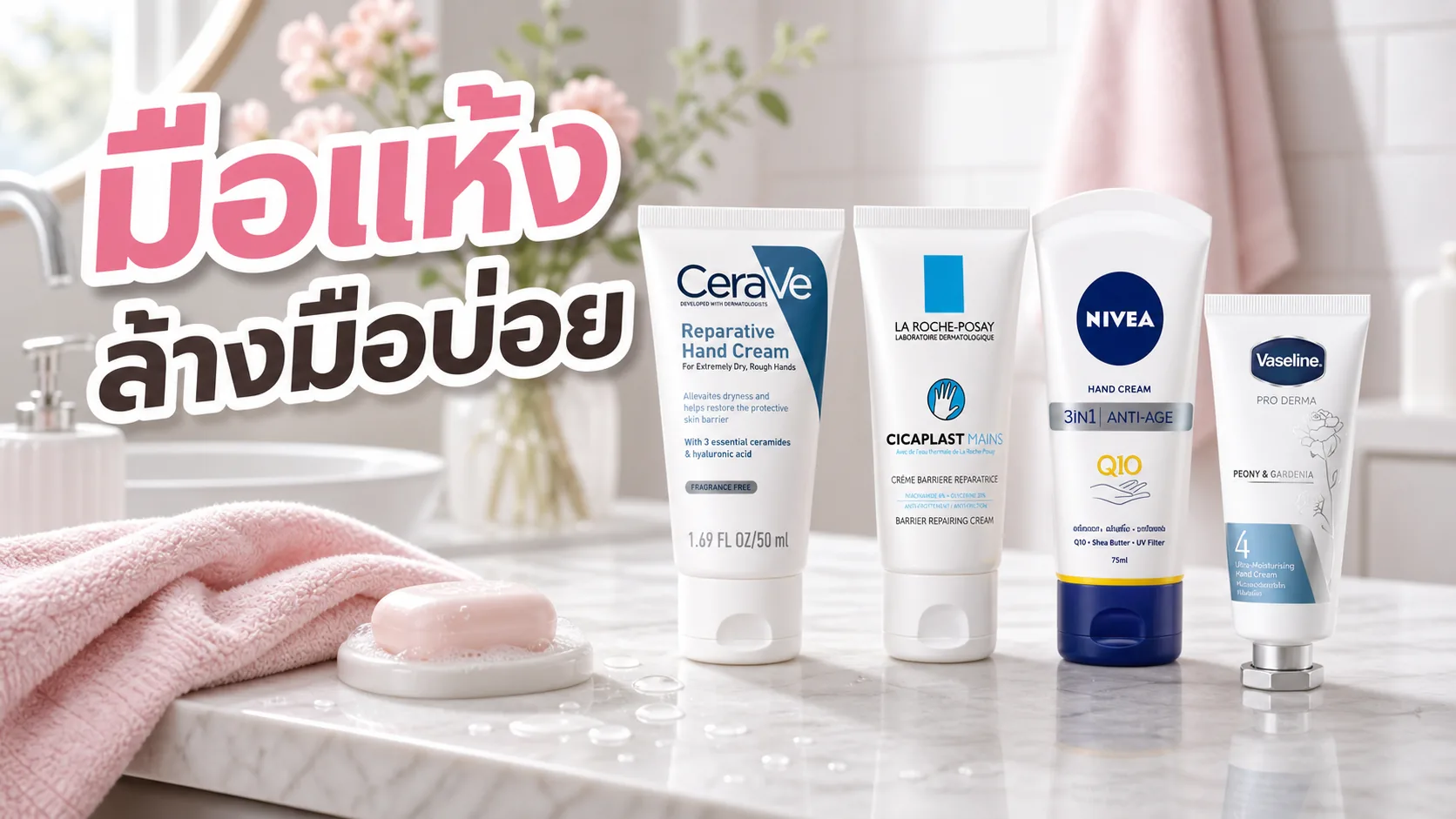 แฮนด์ครีมสำหรับคนล้างมือบ่อย เลือกเนื้อแบบไหนดี