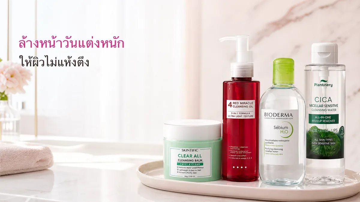 รูทีนล้างหน้าวันแต่งหน้าหนัก เลือกคลีนซิ่งและโฟมให้ผิวไม่แห้งตึง