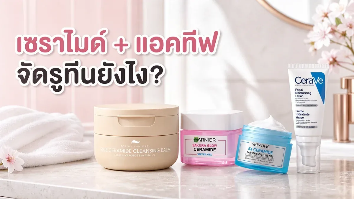 เซราไมด์ใช้คู่กับกรดหรือเรตินอลได้ไหม จัดรูทีนยังไงให้ผิวไม่แห้งตึง