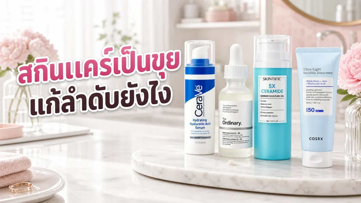 ทาสกินแคร์แล้วเป็นขุย เกิดจากอะไรและแก้ลำดับการลงยังไง