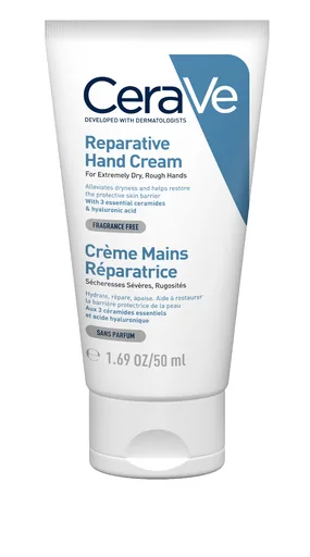 เซราวี CERAVE REPARATIVE HAND CREAM ครีมบำรุงผิวมือ เพื่อมือที่ดูนุ่มชุ่มชื้น โดยไม่ทิ้งความมันและความเหนอะหนะ 50ml.